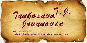 Tankosava Jovanović vizit kartica